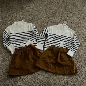 J. Crew sweater and skirt set size XS (4-5)